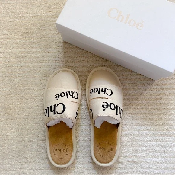 NWT Chloe Woody suede slippers size 10 - Picture 9 of 16